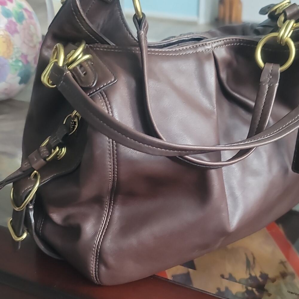 VTG Coach Madison Shoulder Bag Chocolate Brown Leather G1082-15742 Hobo Purse